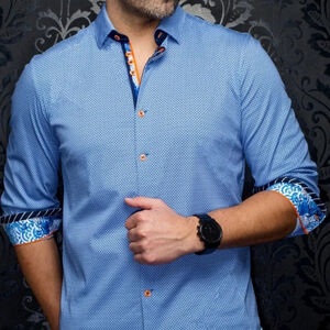 Au Noir Limited Edition Shirt Miron Blue Sz Small